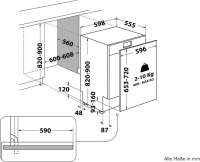 Preview: Privileg PVK IDN Vollintegrierbarer Einbaugeschirrspüler