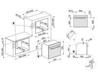 SMEG SF6101TVNO 60 cm Einbau Backofen EEK A+