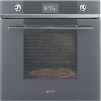 SMEG SF6102PZS Einbaubackofen 60 cm, Vollglasfront in Silberglas