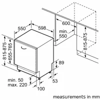 Siemens SN97T801CE iQ700 Vollintegrierter Geschirrspüler 60 cm mit varioScharnier für besondere Einbausituationen
