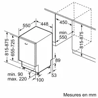 Siemens SR61HX17KE  i Q100 Vollintegrierter 45 cm Geschirrspüler