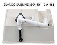 BLANCO 523743 SUBLINE 350_150-U Keramik Weiß matt ohne Abl. Hauptbecken links