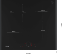 Preview: NEFF T56AHF1C0 N 70 Induktionskochfeld, Twist Touch®, Bräter Zone, Mit Rahmen aufliegend, Anthracite Grey, 60 cm