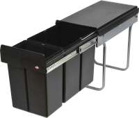 WESCO Double Boy Smart 30 DT Einbau-Abfallsammler, schwarz
