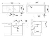 BLANCO 513071 Metra 8 S Anthrazit Granitspüle