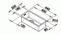 Blanco 513521 Claron 180-U Edelstahl Unterbau Spülbecken Seidenglanz