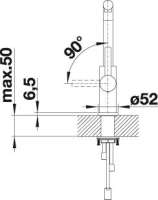 BLANCO 523123 LANORA-S Armatur Edelstahl Gebürstet Hochdruck