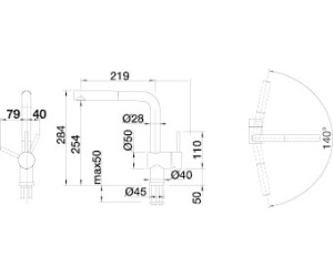 Blanco 523116 Linus-S Küchenarmatur Einhebelmischer mit ausziehbarer Schlauch