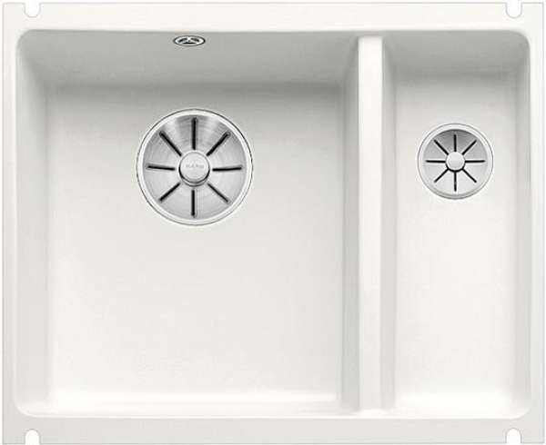 BLANCO 523743 SUBLINE 350_150-U Keramik Weiß matt ohne Abl. Hauptbecken links