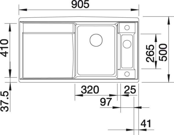 Blanco 516811 Axia II 5 S-F anthrazit