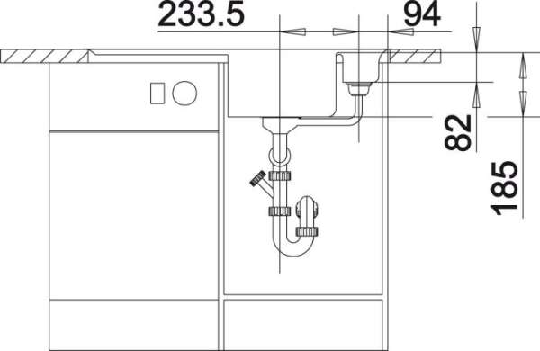 Blanco 516811 Axia II 5 S-F anthrazit