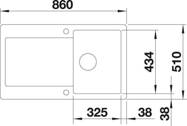 Blanco Idento 45 S alugrau (522119)