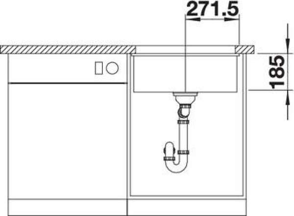 Blanco 523735 Subline 500-U Keramikspüle weiß