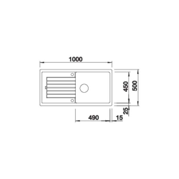Blanco 517567 Zia XL 6 S Gra­nit­spü­le mit Ab­lauf­fern­be­die­nung, re­ver­si­bel, cafe