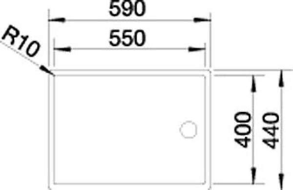 Blanco 521562 Claron 550-T-U  Unterbaubecken Edelstahl Seidenglanz