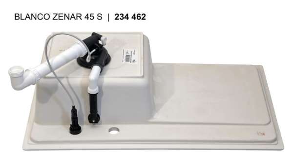 BLANCO 524156 ZENAR 45 S Keramik weiß matt mit Abl. Becken links