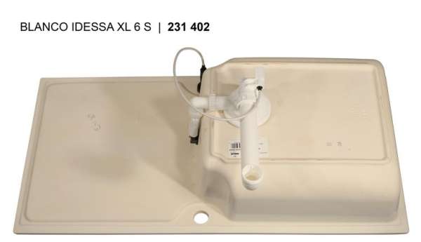 BLANCO 520312 IDESSA XL 6 S Keramik jasmin mit Abl. reversibel 60 cm Untermaß