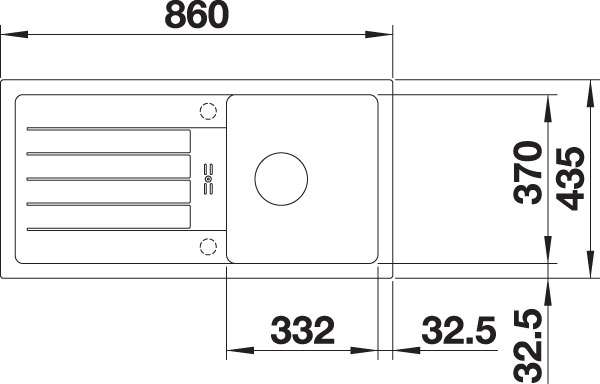 BLANCO 524227 FAVUM 45 S Silgranit PuraDur 2 anthrazit
