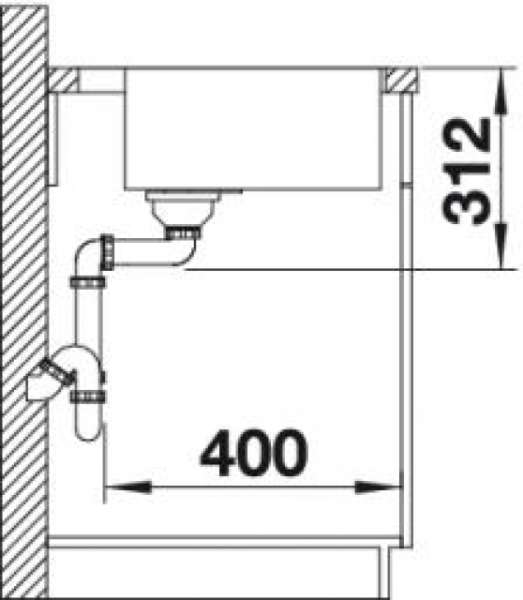 Blanco 521017 Subline 500-IF SteelFrame Silgranit