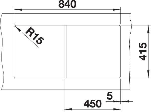 BLANCO 524227 FAVUM 45 S Silgranit PuraDur 2 anthrazit