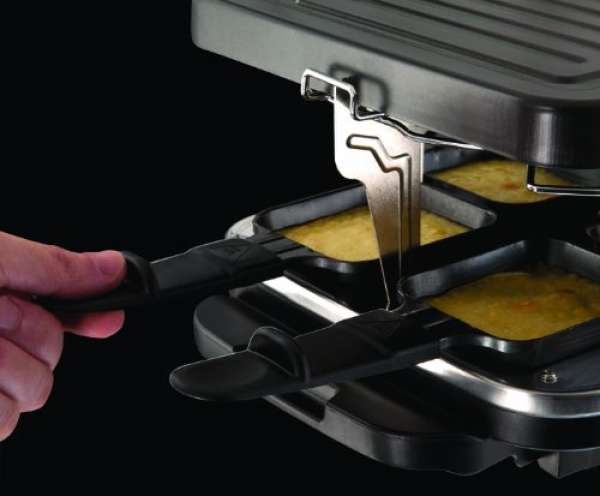 Russell Hobbs 19560-56 Raclette Classics für 12 Personen kombinierte Grillfläche mit Marmor- und Metallplatte 1600 Watt schwarz