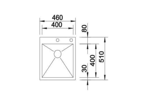 Blanco 521629 Zerox 400-IF/A Edelstahl