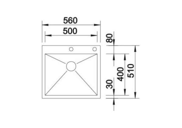 Blanco 521630 ZEROX 500-IF/A Edelstahlspüle