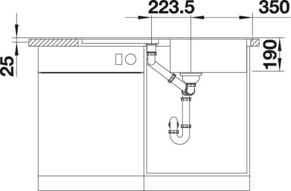 Blanco 520611 YOVA XL 6 S Perlgrau Granitspüle