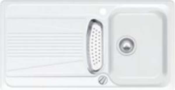 BLANCO 510221 VIVA 5S SILGRANITPuraDur mit Ablauffernbedienung mit Zubehör reversibel Weiß
