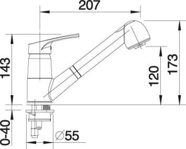 BLANCO 512044 WEGA-S, Messing SILGRANIT-Look, grün, Hochdruck