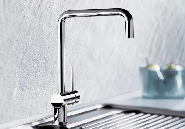 Blanco 512322 FINESS, Küchenarmatur-Einhebelmischer, Oberfläche chrom, Hochdruck