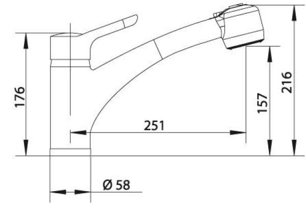 Blanco 512553 MERKUR-S, Messing galvanisch, Edelstahl finish, Niederdruck