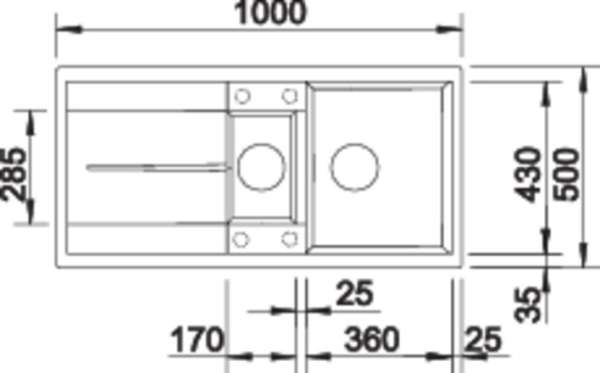 BLANCO 513047 METRA 6 S, SILGRANIT, jasmin, mit Abl., mit Zubehör, reversibel,