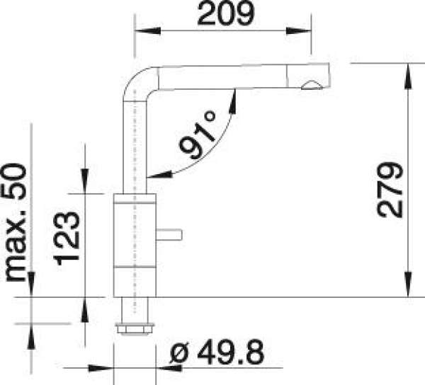 Blanco 513482 PODOS, Messing galvanisch, chrom, Hochdruck