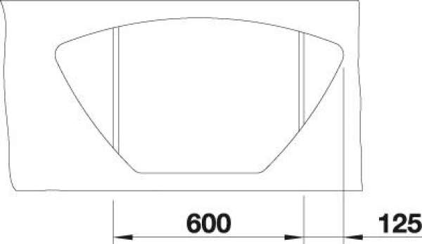 BLANCO 514756 ZIA 9 E, SILGRANIT, anthrazit, mit Ablauffernbedienung, Becken mittig, 600 mm Untermaß