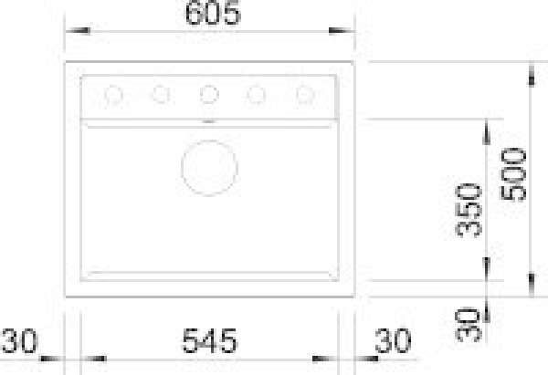 Blanco 514773 DALAGO 6-F 605 x 500 mm anthrazit