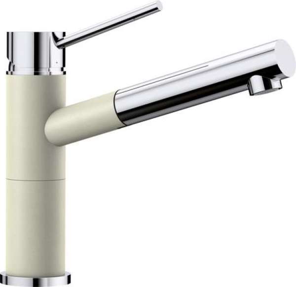 BLANCO 515328 ALTA-S Compact, Messing SILGRANIT-Look zweifarbig, jasmin/chrom, Hochdruck