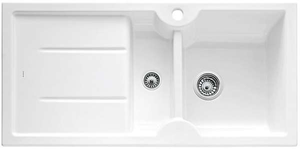 BLANCO 516027 IDESSA 6 S, Keramik, kristallweiß glänzend, ohne Abl., Becken links
