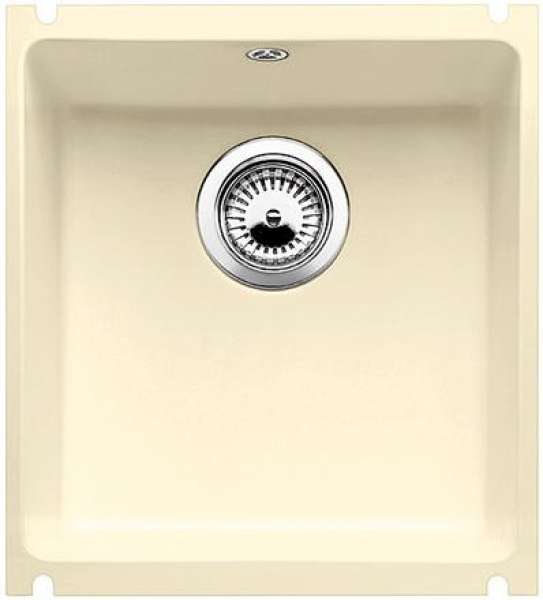 BLANCO 516039 SUBLINE 375-U, Keramik PuraPlus, vanilla, mit Ablauffernbedienung, 45 cm Untermaß