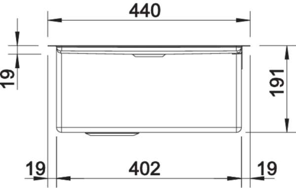 BLANCO 516153 CLARON 400/550-T-U, Edelstahl Seidenglanz, ohne Ablauffernbedienung, Hauptbecken links, 600 mm Untermaß