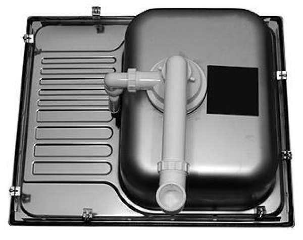BLANCO 516524 TIPO 45 S Mini, Edelstahl Naturfinish, ohne Ablauffernbedienung, reversibel, 45 cm Untermaß