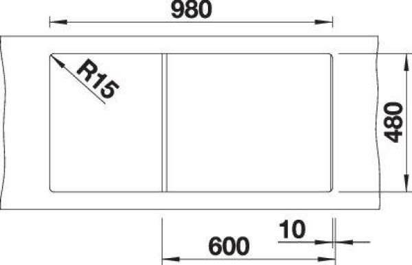 Blanco 517563 ZIA XL 6 S, SILGRANIT, champagner, mit Ablauffernbedienung, reversibel, 600 mm Untermaß