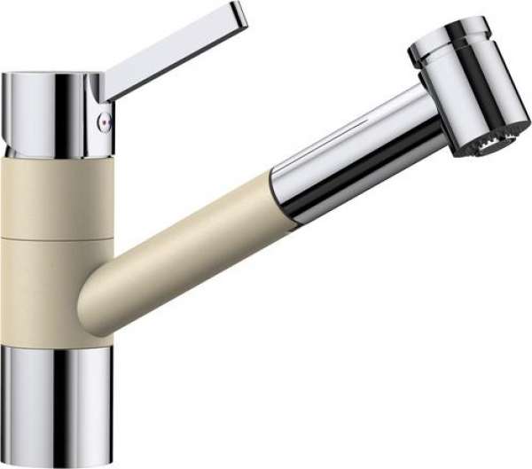 BLANCO 517615 TIVO-S Messing SILGRANIT-Look zweifarbig, champagner/chrom, Hochdruck