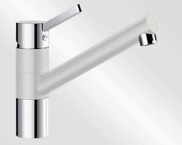 Blanco 518417 TIVO, Messing SILGRANIT-Look zweifarbig, seidengrau/chrom, Niederdruck