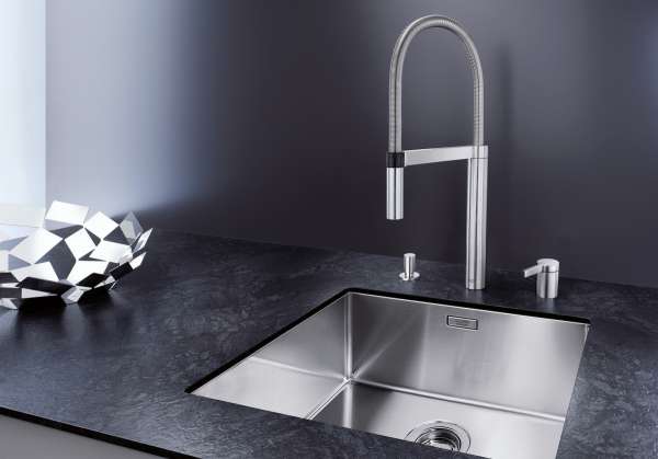 BLANCO 519782 CULINA-S Duo, Messing galvanisch, chrom, Hochdruck