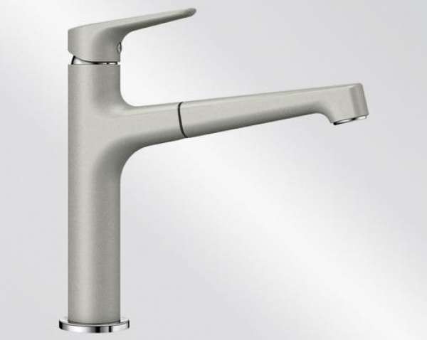 BLANCO 520347 FELISA-S Messing SILGRANIT-Look, perlgrau, Hochdruck