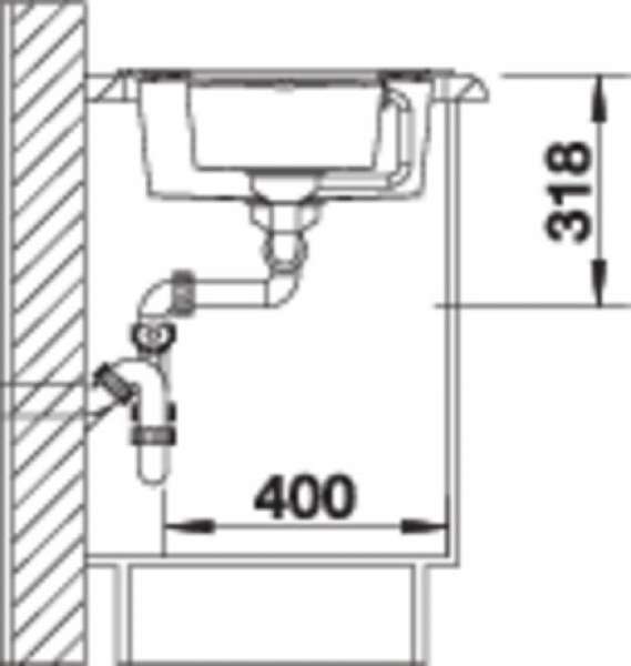 BLANCO 520577 METRA 6 S, SILGRANIT, perlgrau, mit Ablauffernbedienung, mit Zubehör, reversibel, 600 mm Untermaß