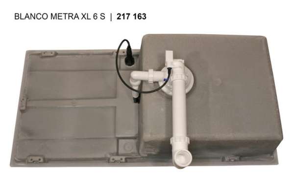 BLANCO 520581 METRA XL 6 S, SILGRANIT, perlgrau, mit Ablauffernbedienung, reversibel, 600 mm Untermaß