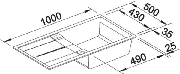 BLANCO 520581 METRA XL 6 S, SILGRANIT, perlgrau, mit Ablauffernbedienung, reversibel, 600 mm Untermaß