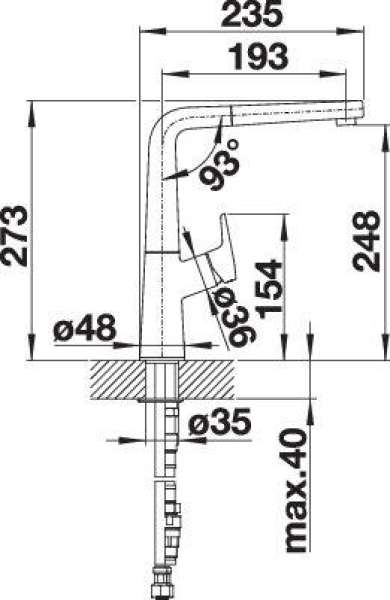 BLANCO 521284 AVONA-S, Messing SILGRANIT-Look, cafe, Hochdruck